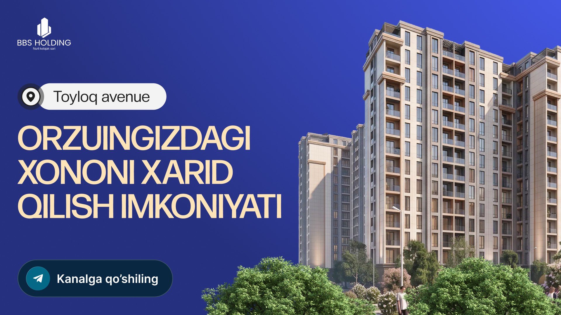 22-sentabr | Toyloq avenue loyihasi onlayn taqdimoti
