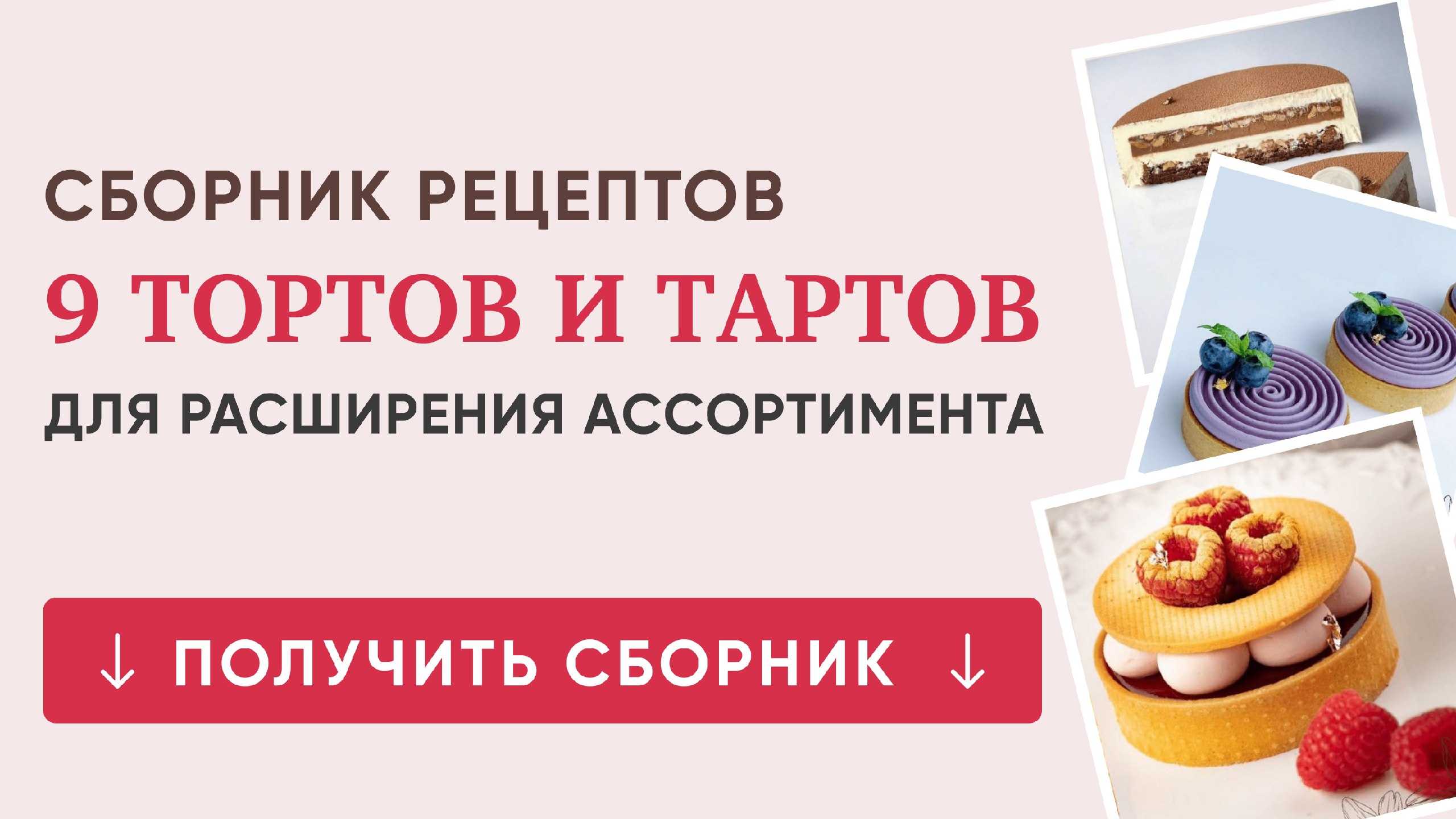 Сборник рецептов 9 тортов и тартов