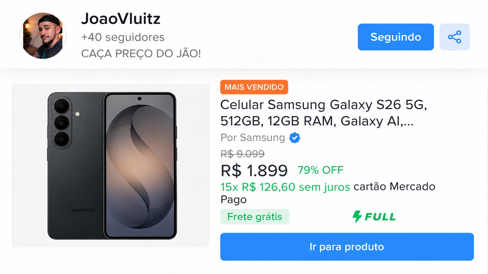 Caça preço do Jão - Ofertas e Cupons todo dia! As melhores promoções.☕️🔎